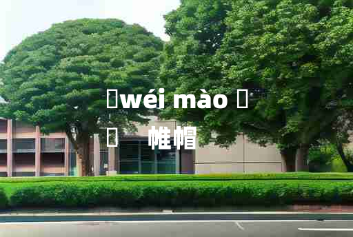 
	wéi mào 	
	    帷帽