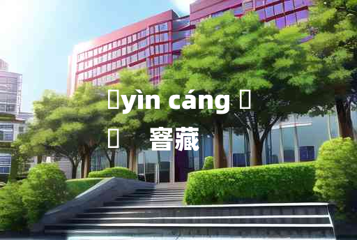 
	yìn cáng 	
	    窨藏