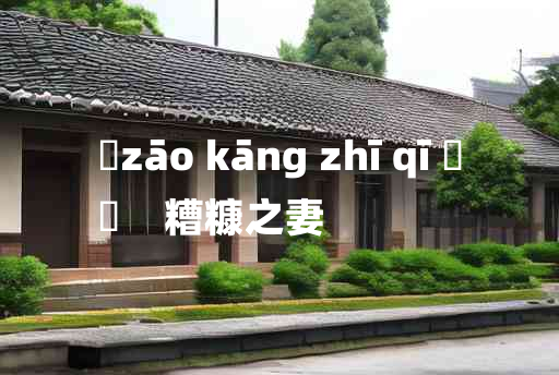 
	zāo kāng zhī qī 	
	    糟糠之妻