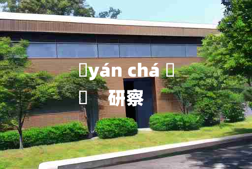 
	yán chá 	
	    研察