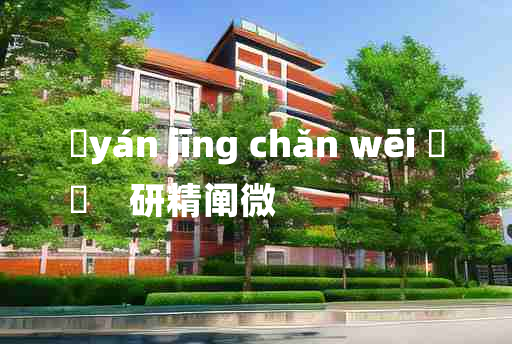 
	yán jīng chǎn wēi 	
	    研精阐微