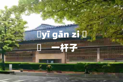 
	yī gān zi 	
	    一杆子