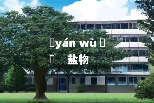 
	yán wù 	
	    盐物