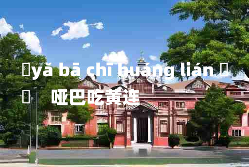 
	yǎ bā chī huáng lián 	
	    哑巴吃黄连