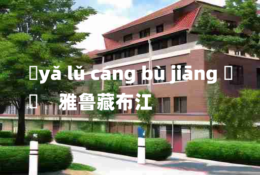 
	yǎ lǔ cáng bù jiāng 	
	    雅鲁藏布江