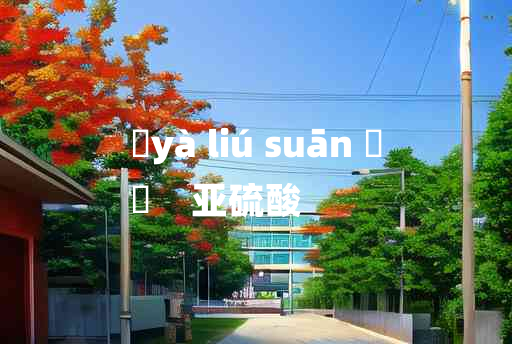 
	yà liú suān 	
	    亚硫酸