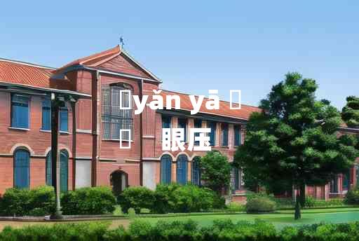 
	yǎn yā 	
	    眼压