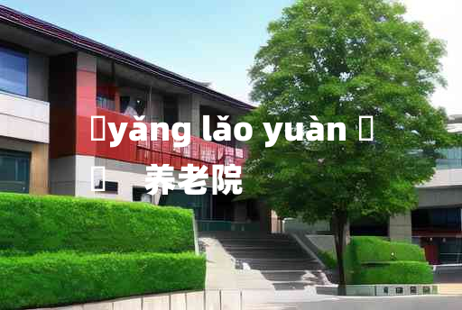 
	yǎng lǎo yuàn 	
	    养老院