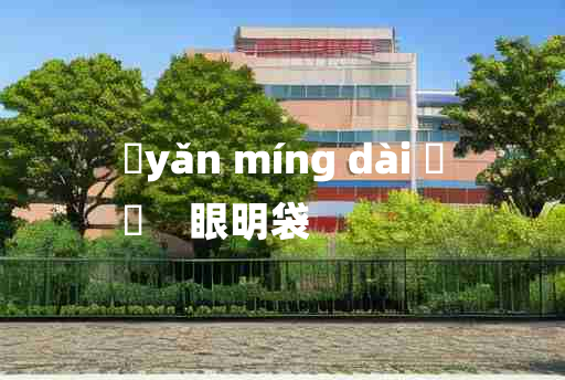 
	yǎn míng dài 	
	    眼明袋