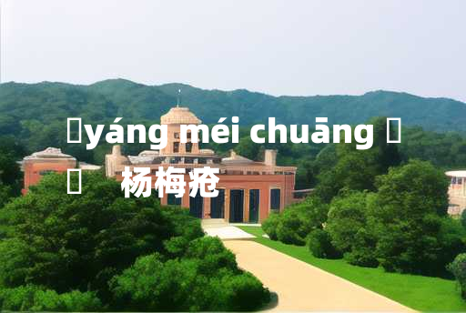 
	yáng méi chuāng 	
	    杨梅疮