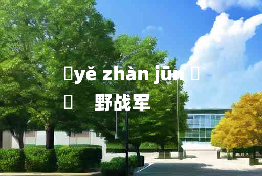 
	yě zhàn jūn 	
	    野战军