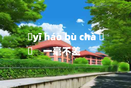 
	yī háo bù chà 	
	    一毫不差